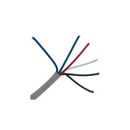 Cable Wholesale Security/Alarm Wire, Gray, 18/6 (18AWG 6 Conductor), Stranded, CM / Inwall rated, Spool, 1000 foot 10K5-06212MH